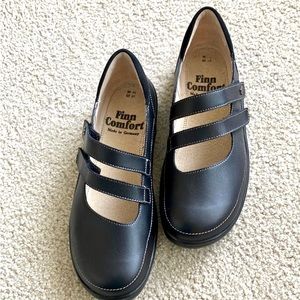 Finn Comfort | Mary Jane loafers, black leather, size 38